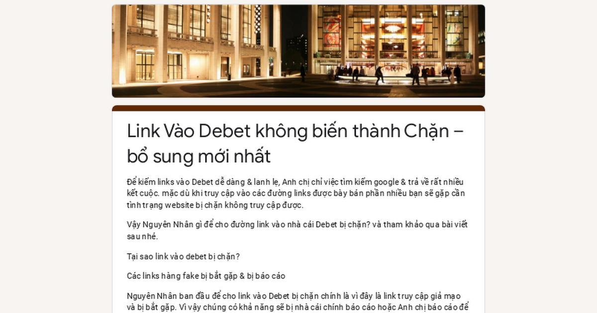 Debet Bị Chặn Làm Sao Để Vào Được